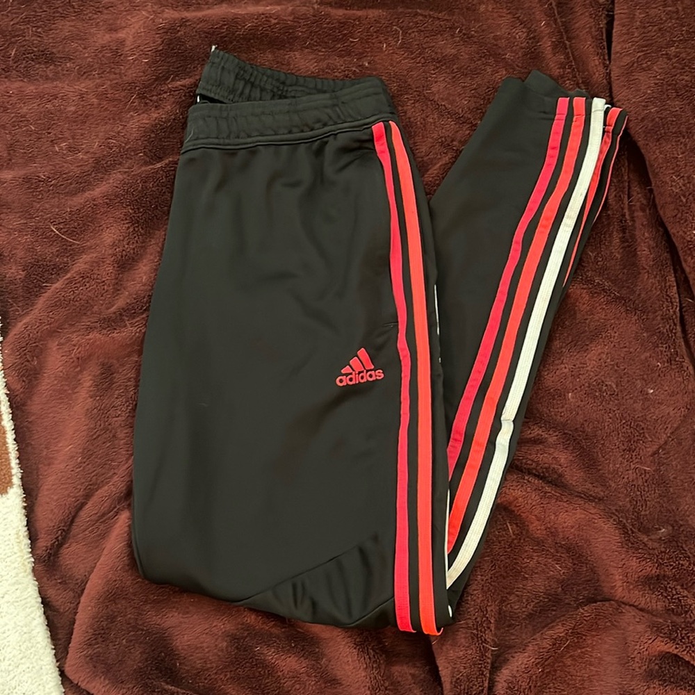 Pink striped adidas